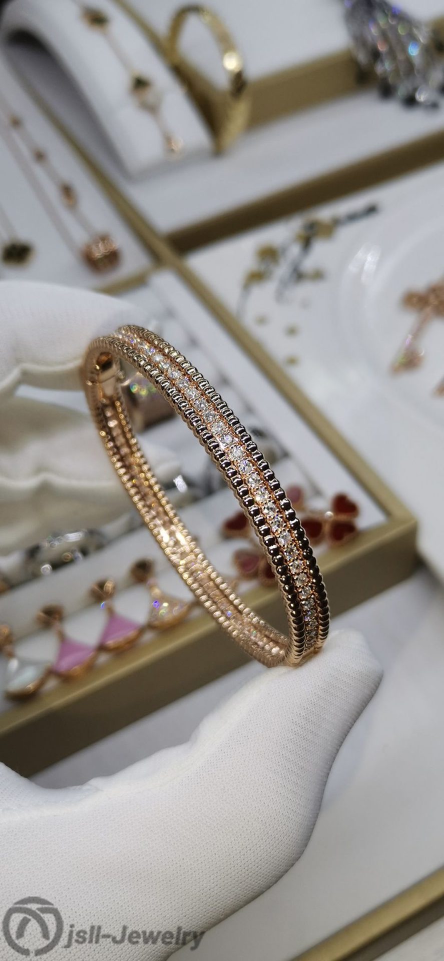 Jsll-Jewelry | 18K gold diamond bracelet Classic bracelet