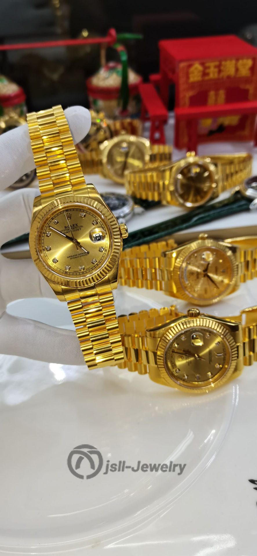 Jsll-Jewelry | Classic masterpiece, Swiss New Machine watch (gold plated)