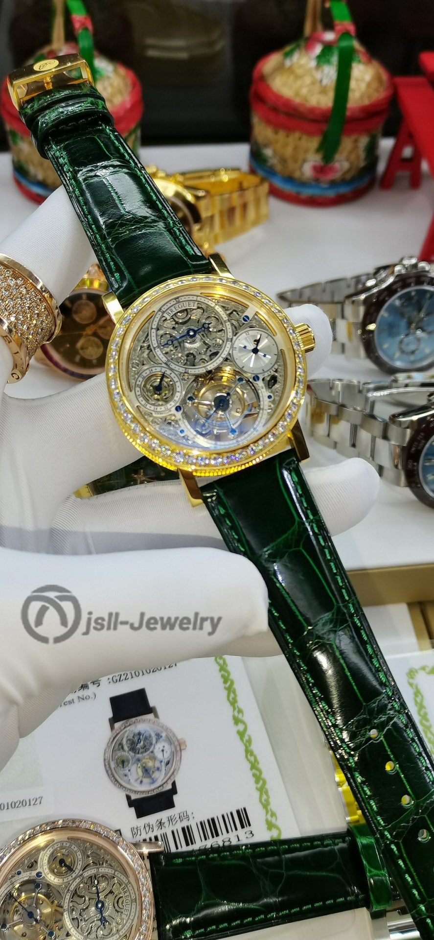 Jsll-Jewelry | Double Hollow manual Tourbillon Watch (Gold plated)