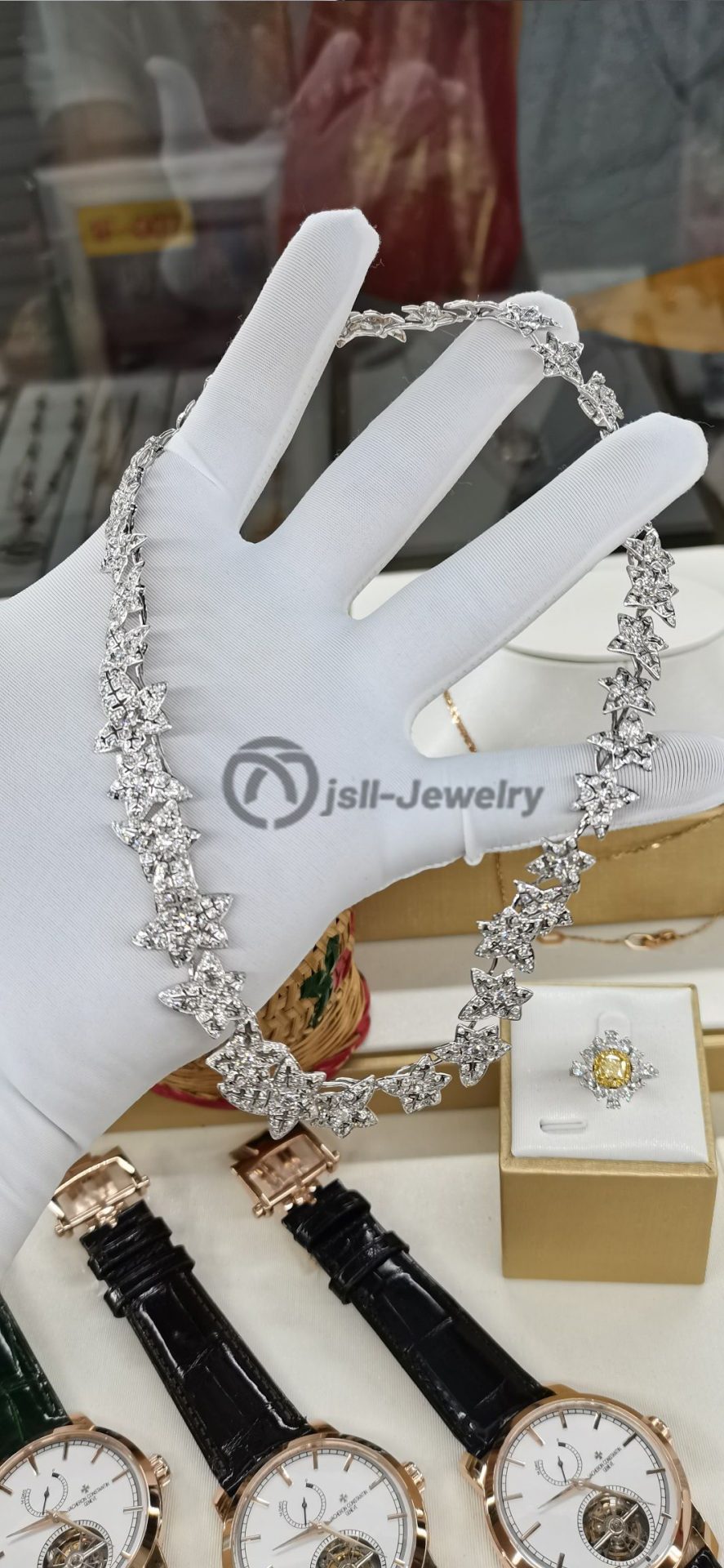 Jsll-Jewelry | 18K white gold necklace Full of Star Diamond Deluxe Edition