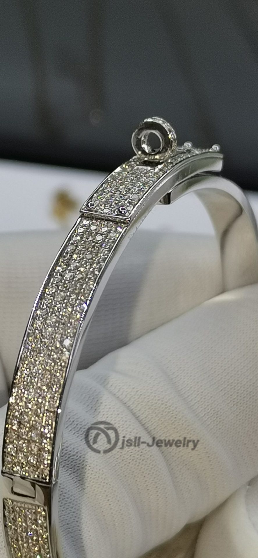 Jsll-Jewelry | 18K white gold and diamond-encrusted star bracelet