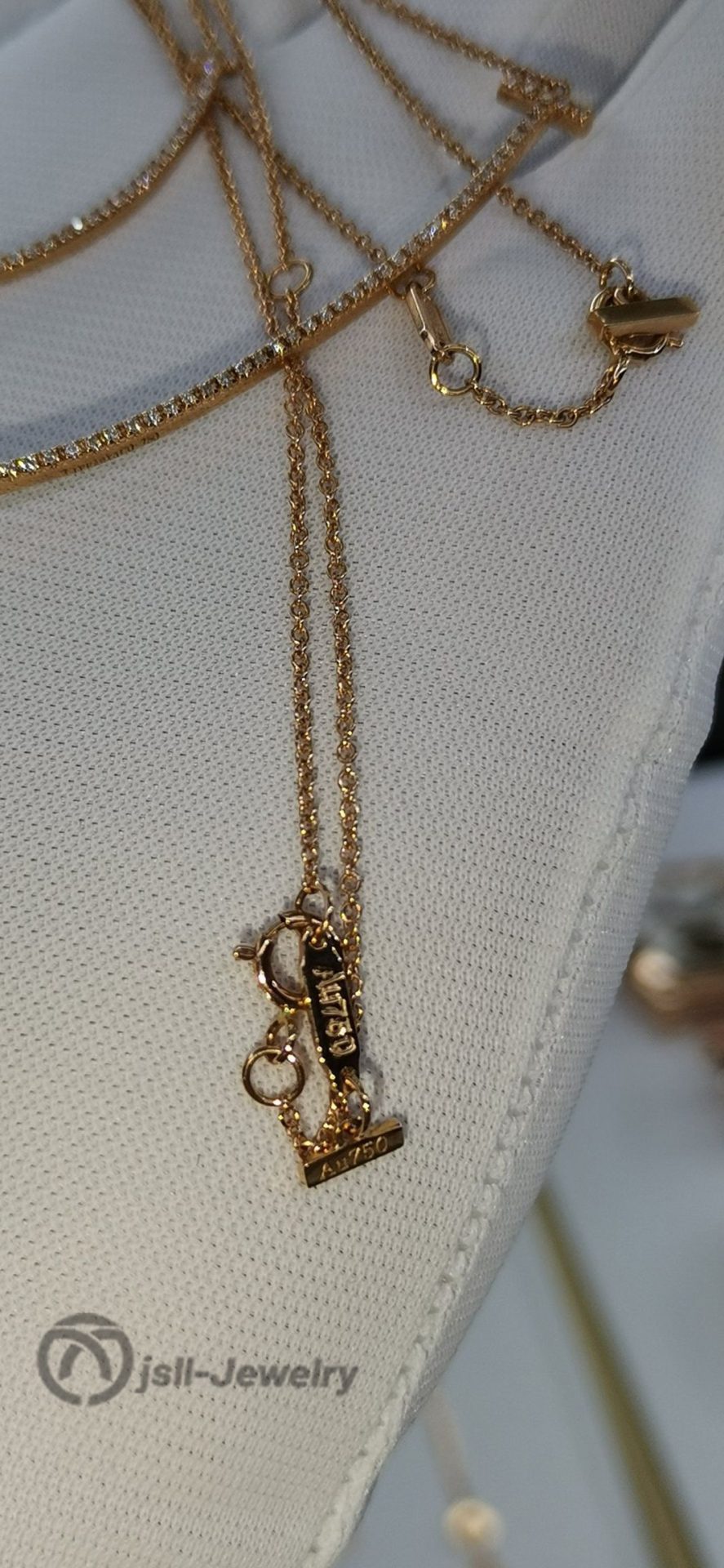 Jsll-Jewelry | 18-karat rose gold, smiley face necklace