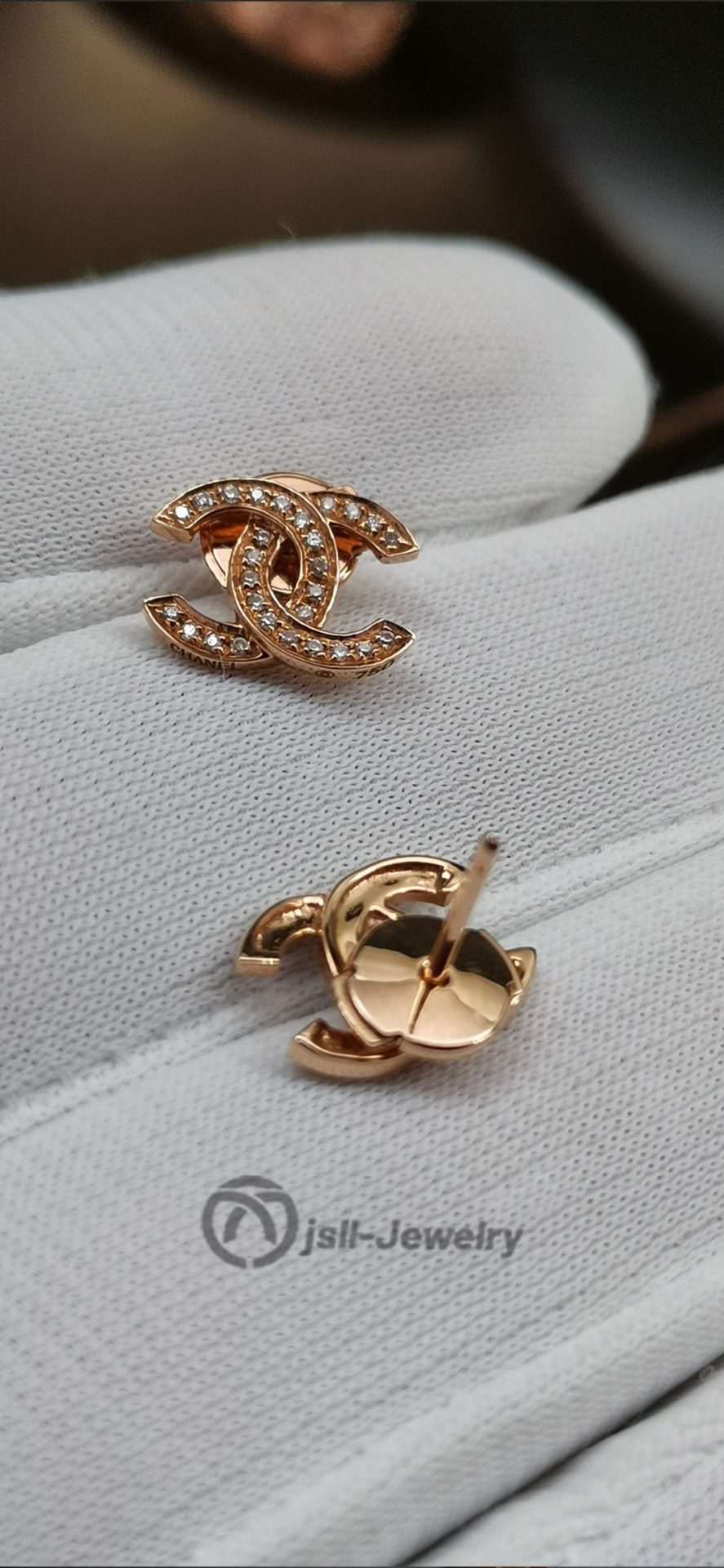 Jsll-Jewelry | 18K rose gold, classic stud earrings