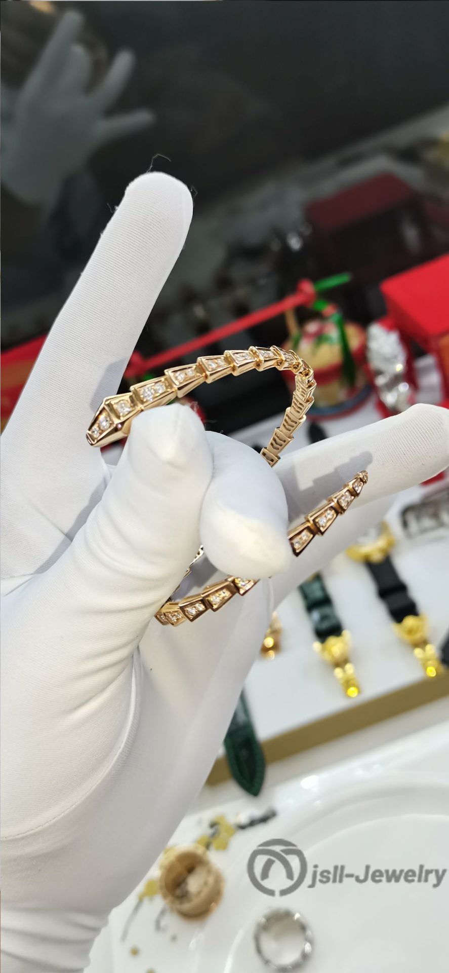 Jsll-Jewelry | 18K rose gold snake bracelet