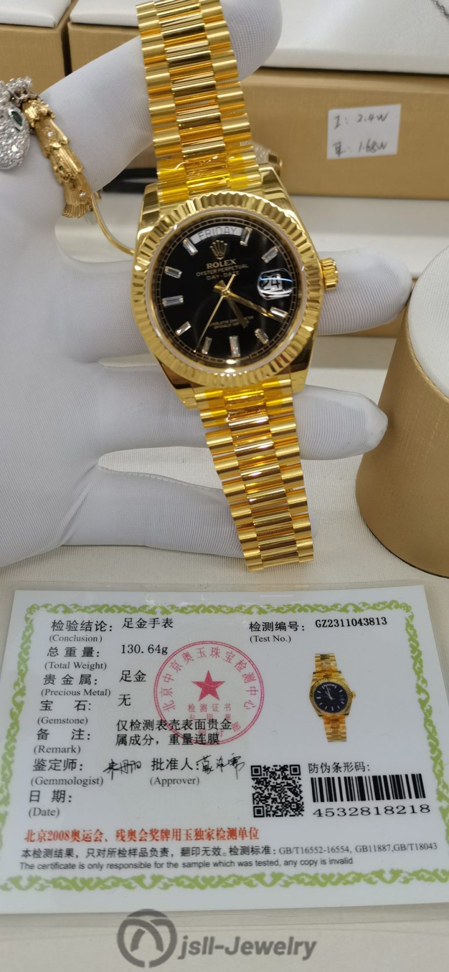 Jsll-Jewelry | Customer Order, Rock Sugar Black Watch (Gold plated)