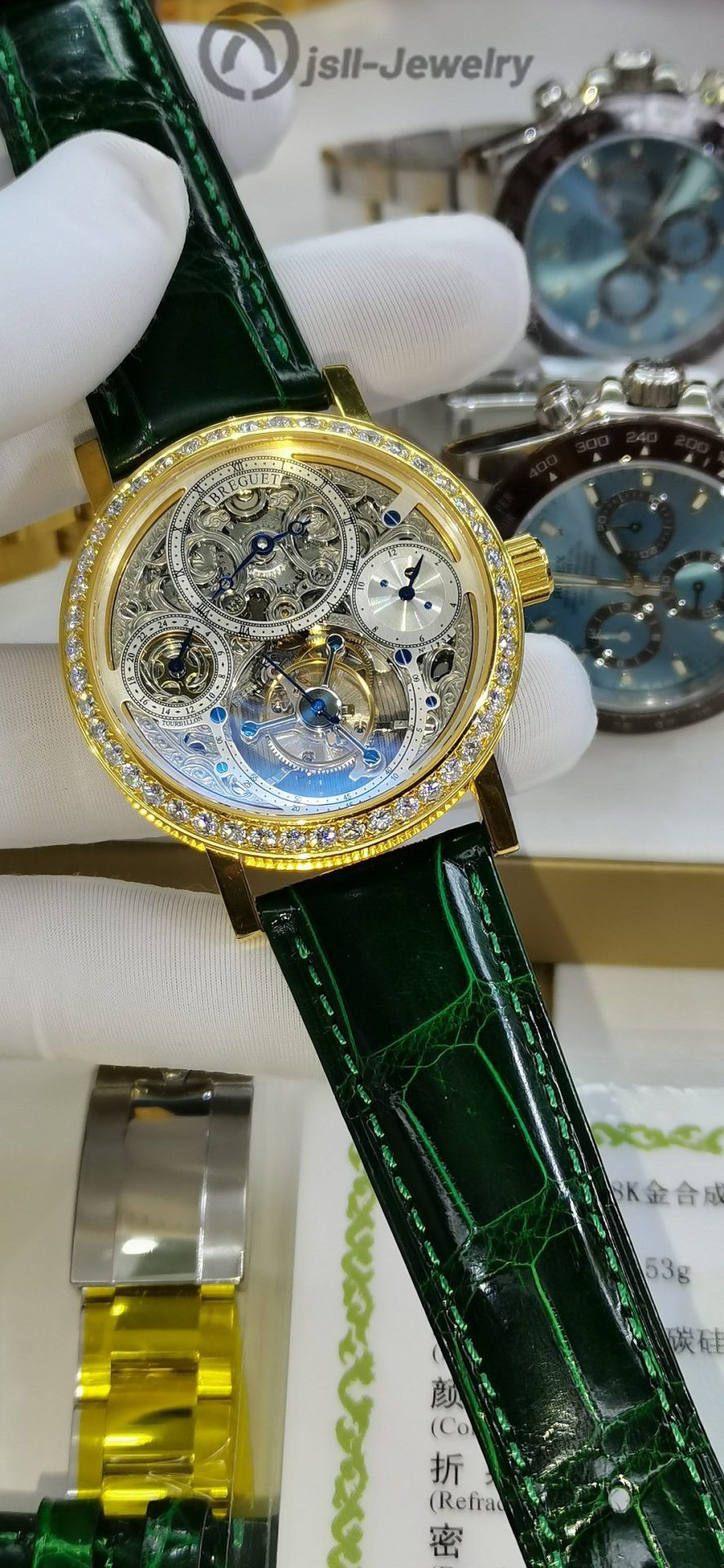 Jsll-Jewelry | Double Hollow manual Tourbillon Watch (Gold plated)