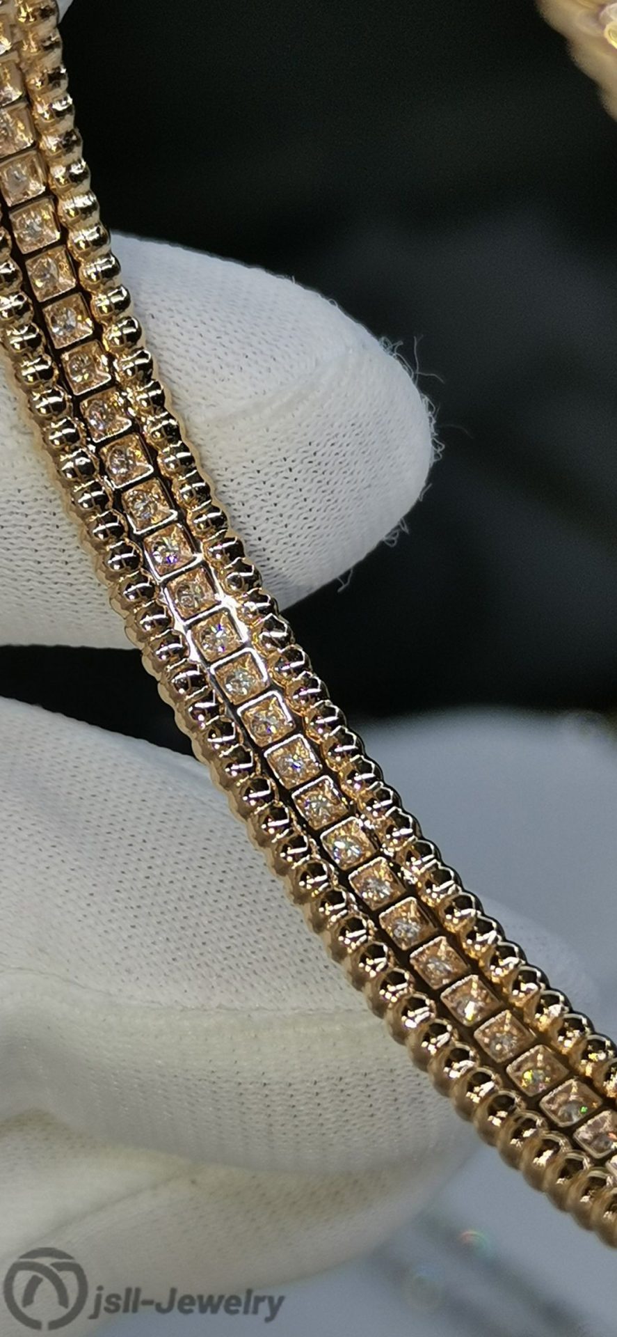 Jsll-Jewelry | 18K gold diamond bracelet Classic bracelet