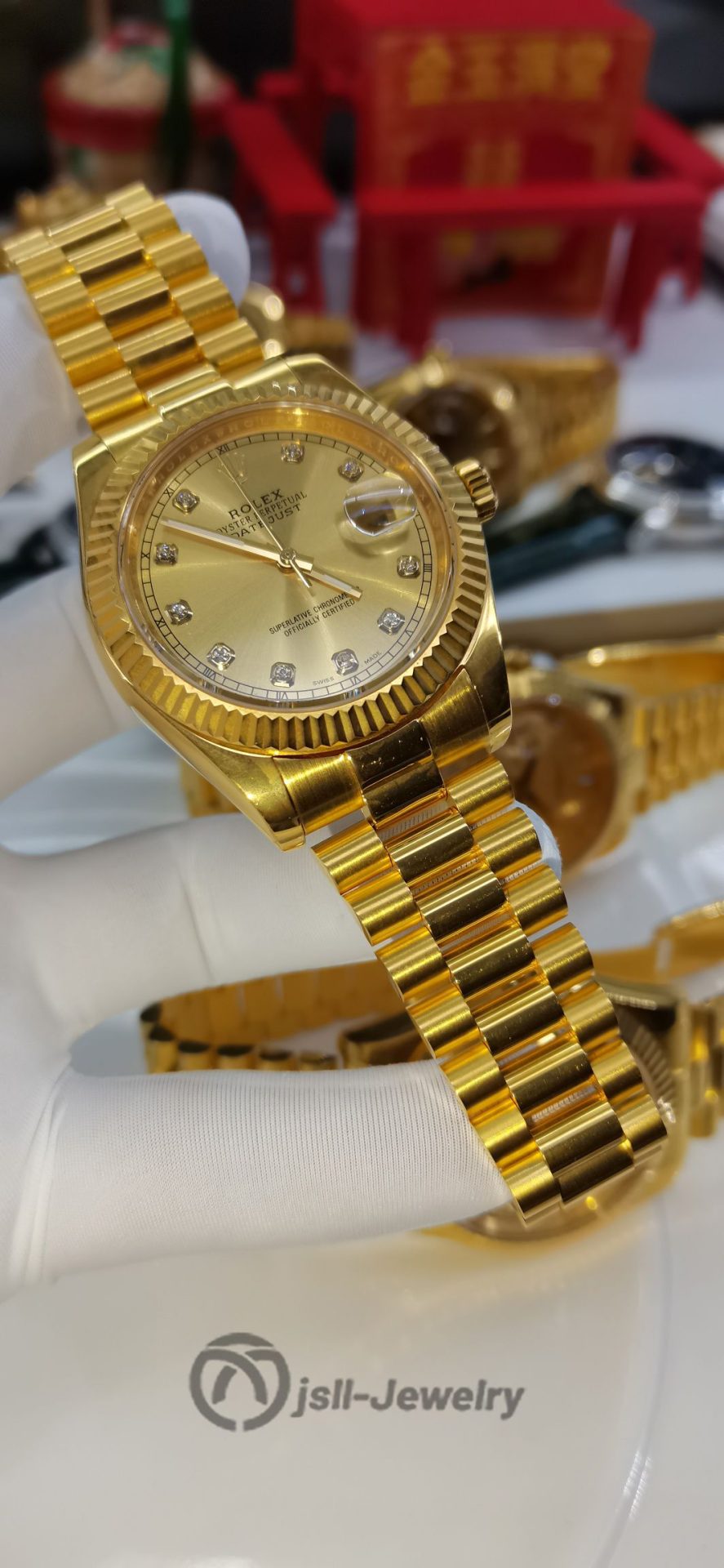 Jsll-Jewelry | Classic masterpiece, Swiss New Machine watch (gold plated)