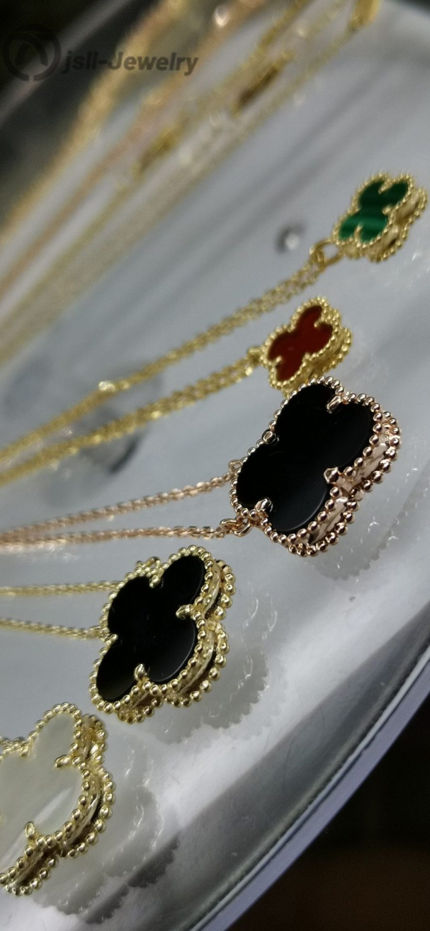 Jsll-Jewelry | 18-karat gold lucky four-leaf clover necklace