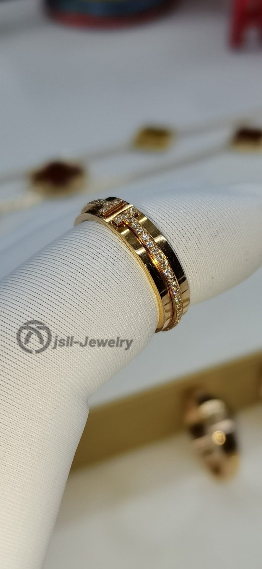 Jsll-Jewelry | 18K rose gold set with diamond ring