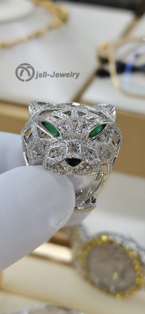 Jsll-Jewelry | Hollowed-out star leopard head ring