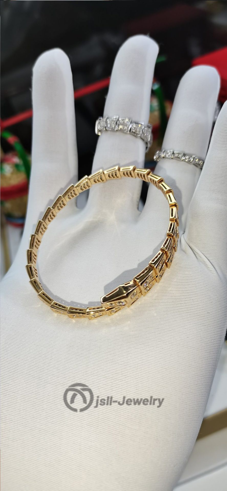 Jsll-Jewelry | 18K rose gold snake bracelet