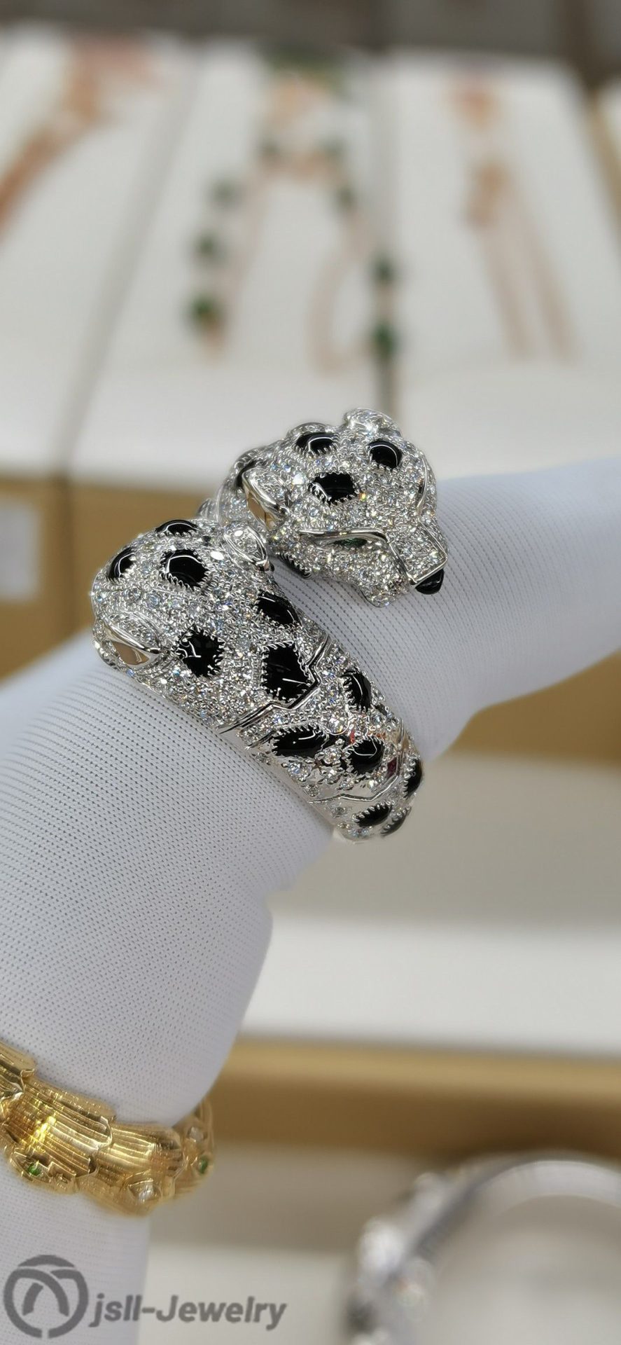 Jsll-Jewelry | Luxury double leopard diamond ring