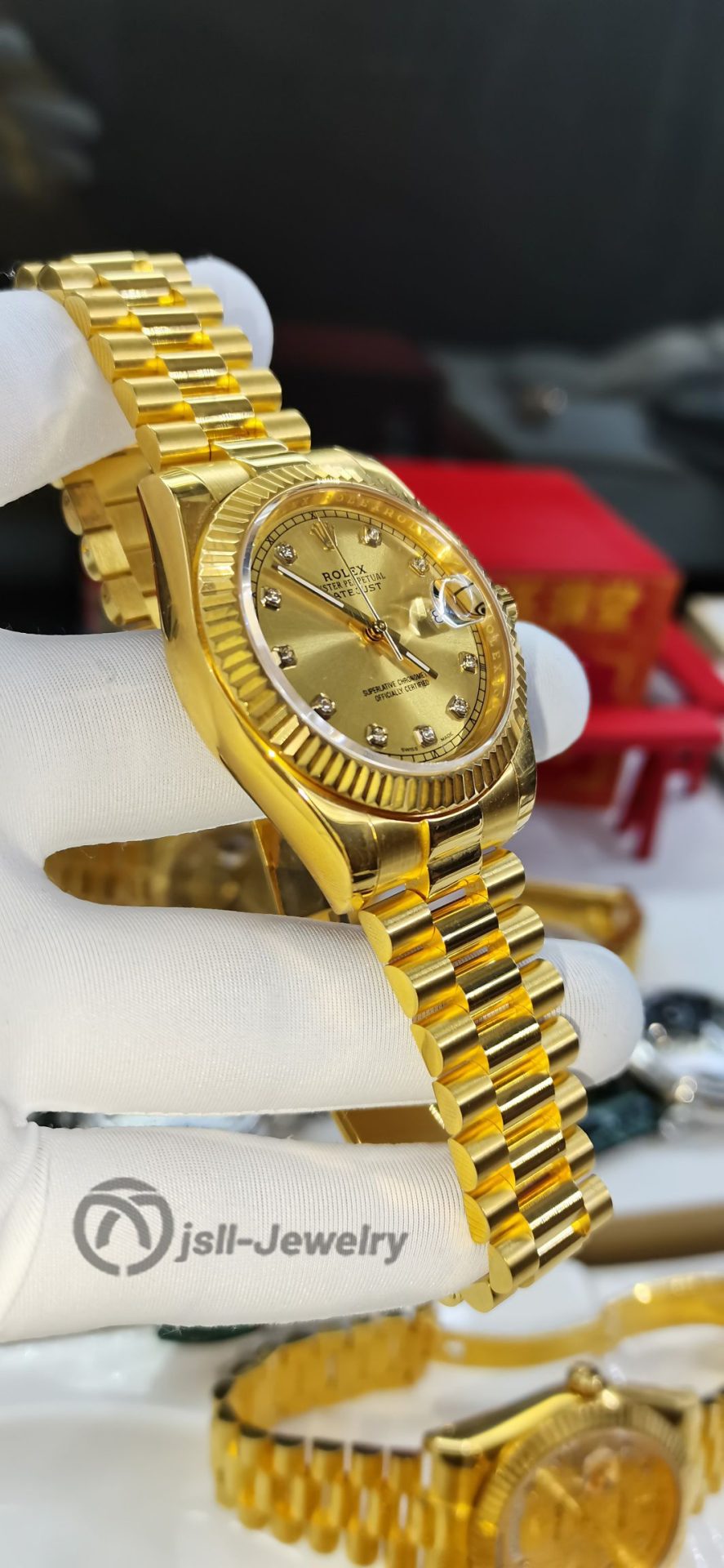 Jsll-Jewelry | Classic masterpiece, Swiss New Machine watch (gold plated)