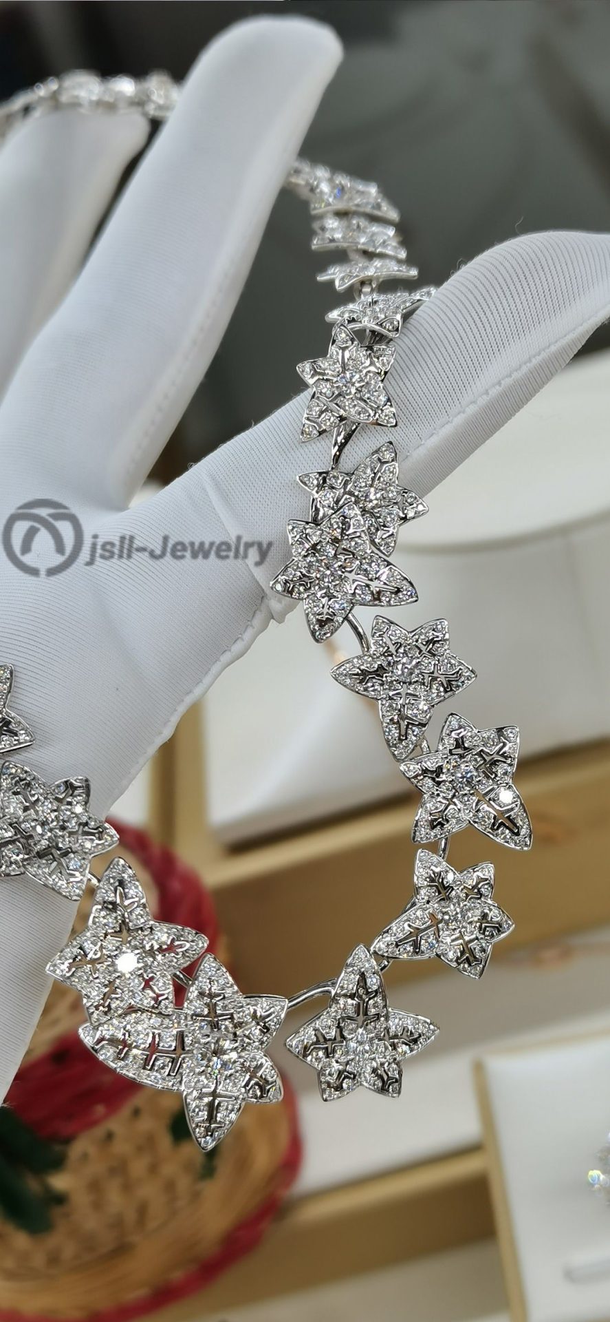 Jsll-Jewelry | 18K white gold necklace Full of Star Diamond Deluxe Edition