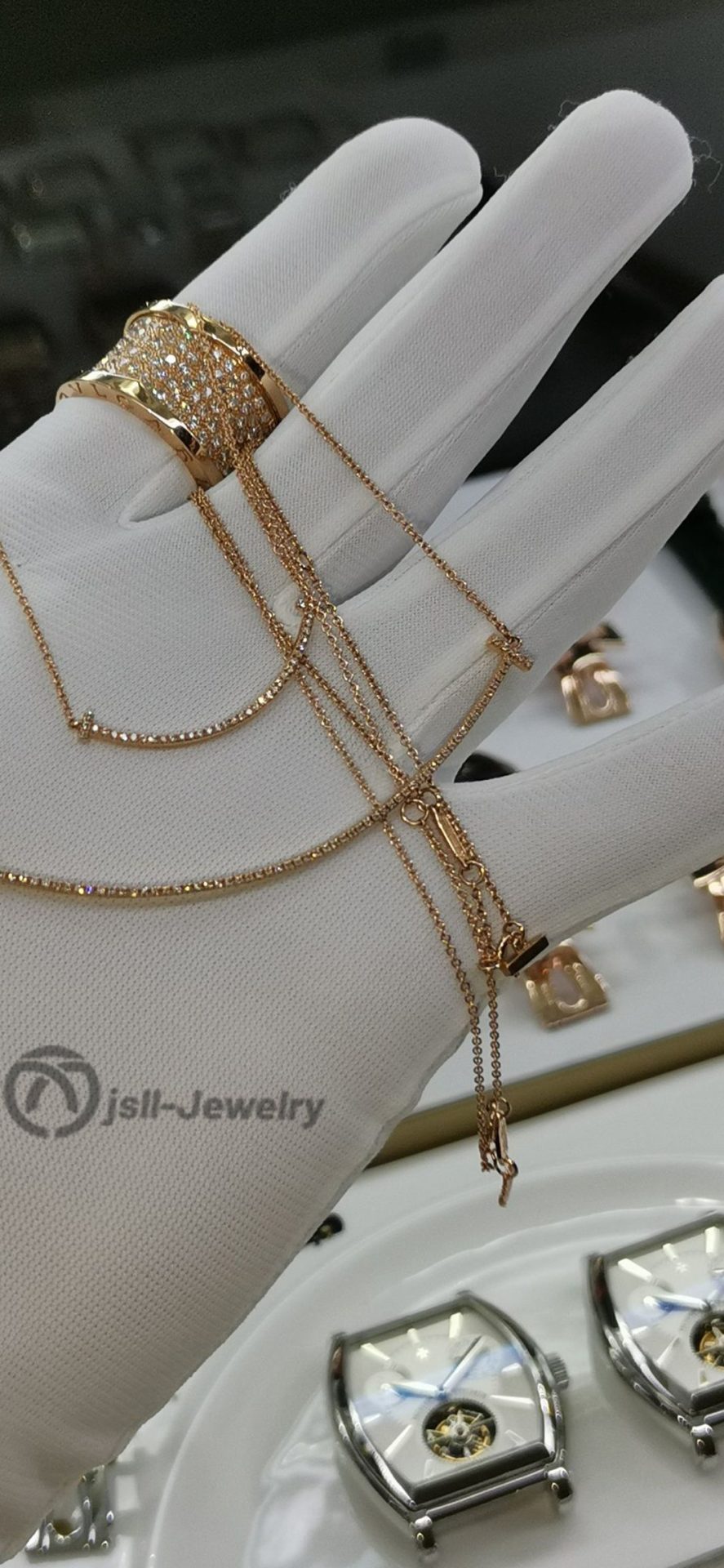 Jsll-Jewelry | 18-karat rose gold, smiley face necklace