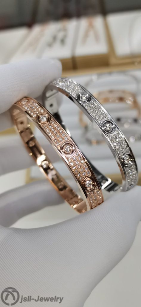 Jsll-Jewelry | 18K white gold, rose gold, main diamond bracelet