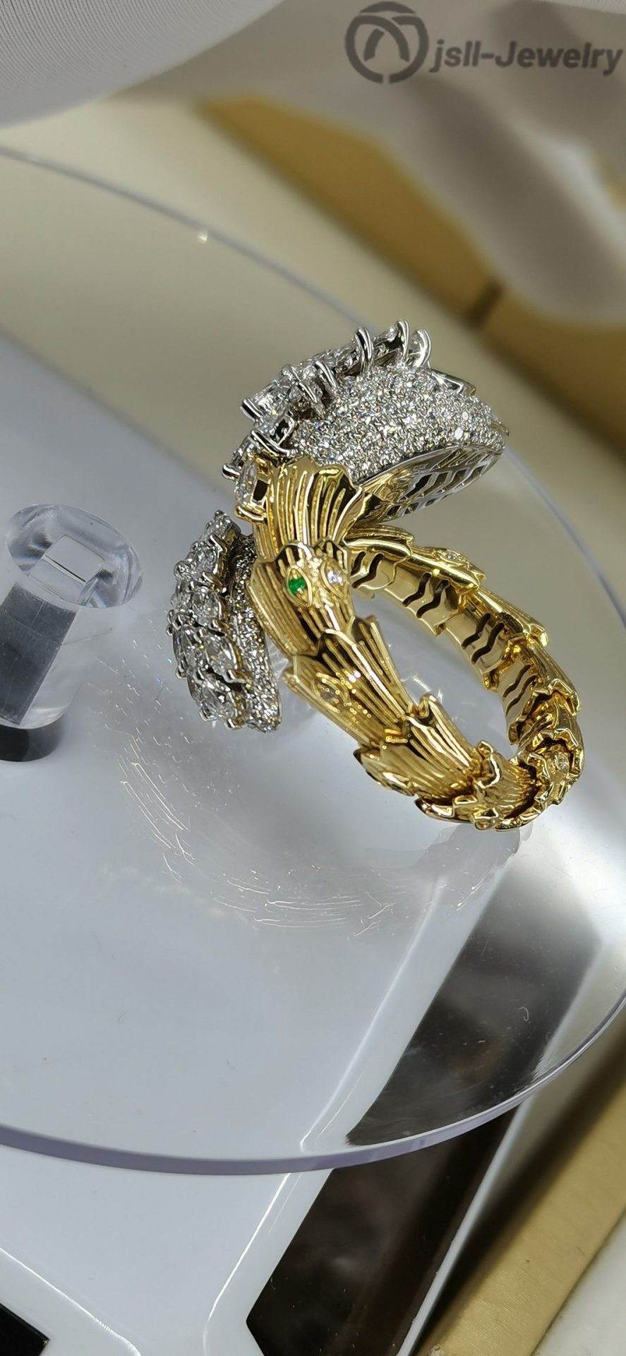 Jsll-Jewelry | Luxury heavy gold rattlesnake ring