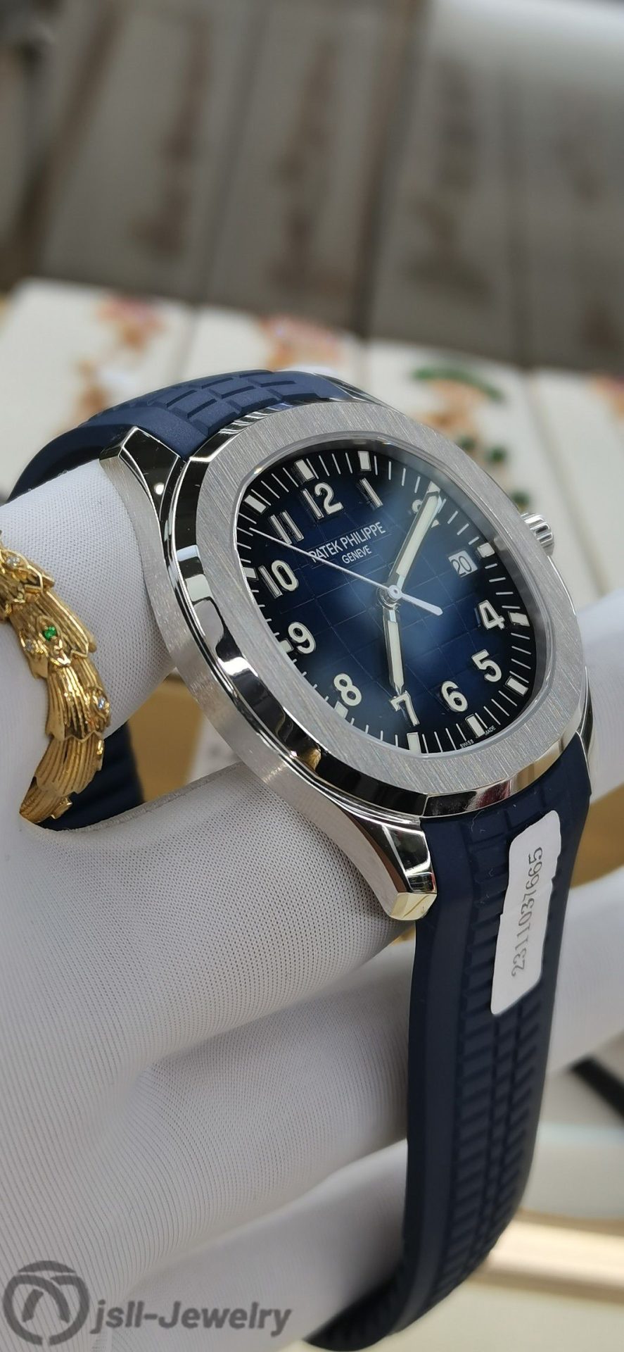 Jsll-Jewelry | Blue Face Grenade Automatic Mechanical Watch (Gold plated)