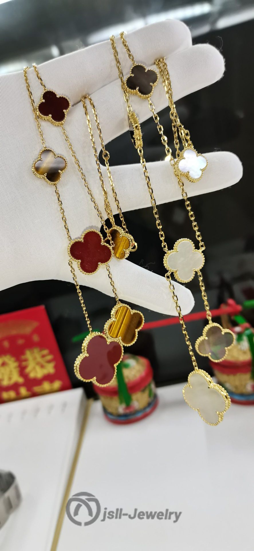 Jsll-Jewelry | 6 Flower 18K gold edition necklace