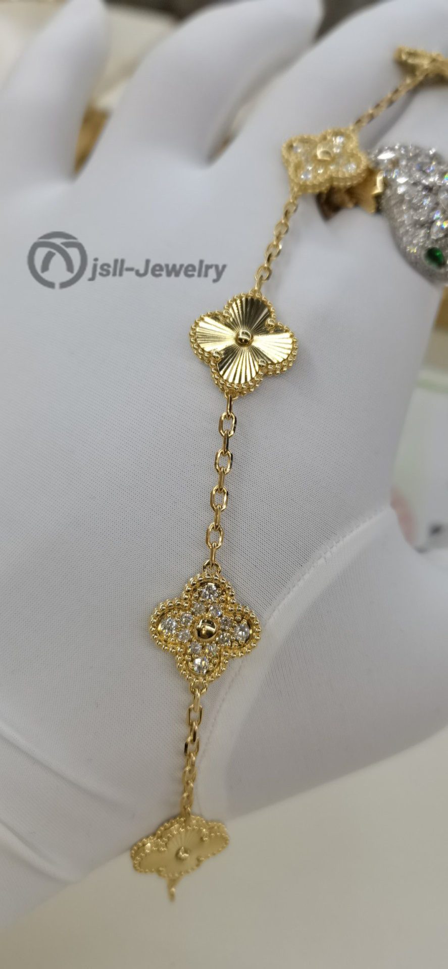 Jsll-Jewelry | 18K Gold Five-flower (2 Flower Stars) Floral piece bracelet