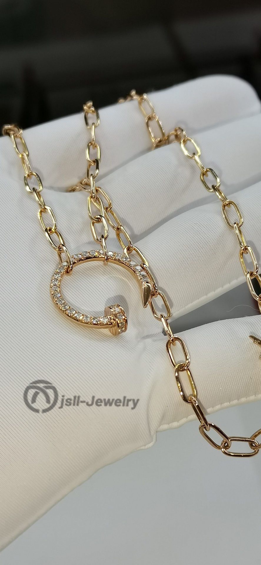 Jsll-Jewelry | 18K rose gold with diamondsnecklace