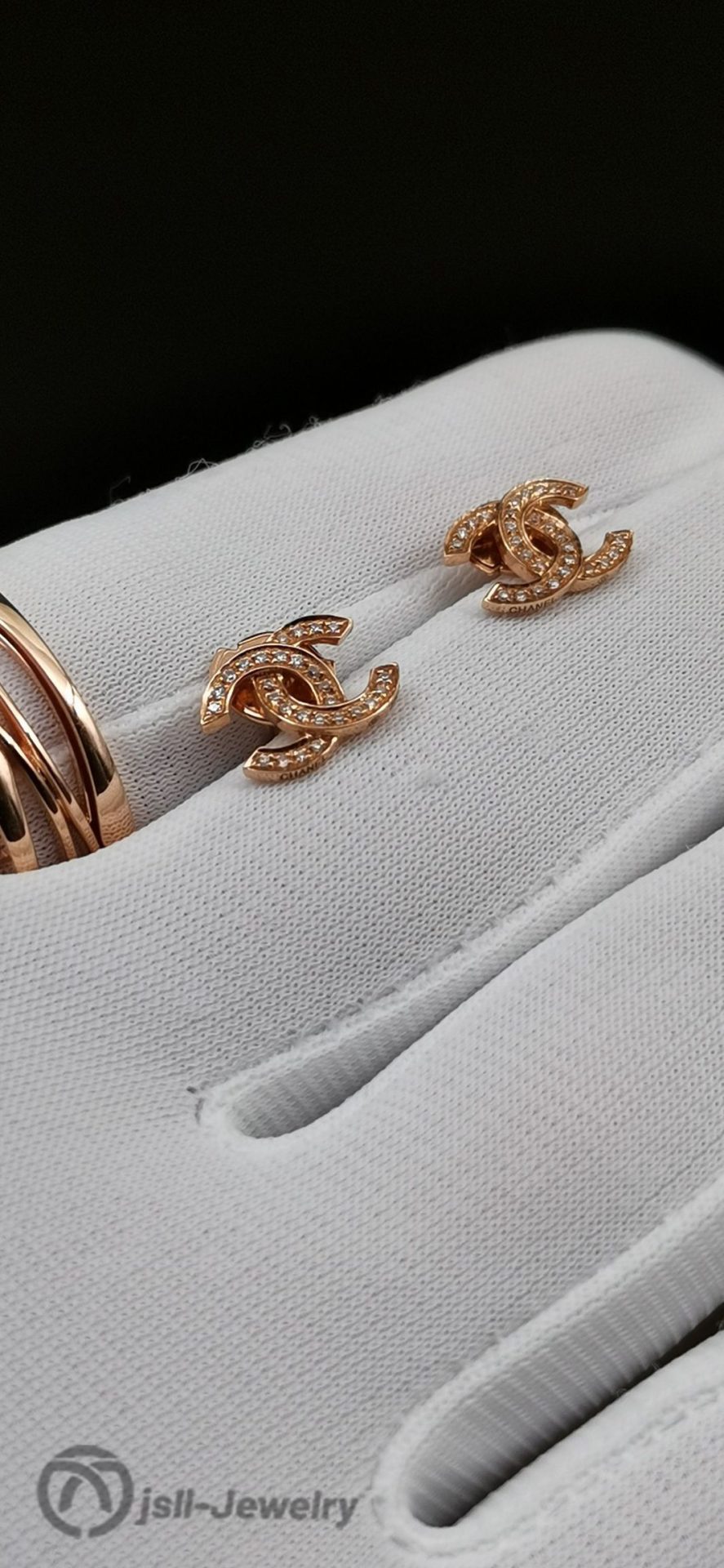 Jsll-Jewelry | 18K rose gold, classic stud earrings