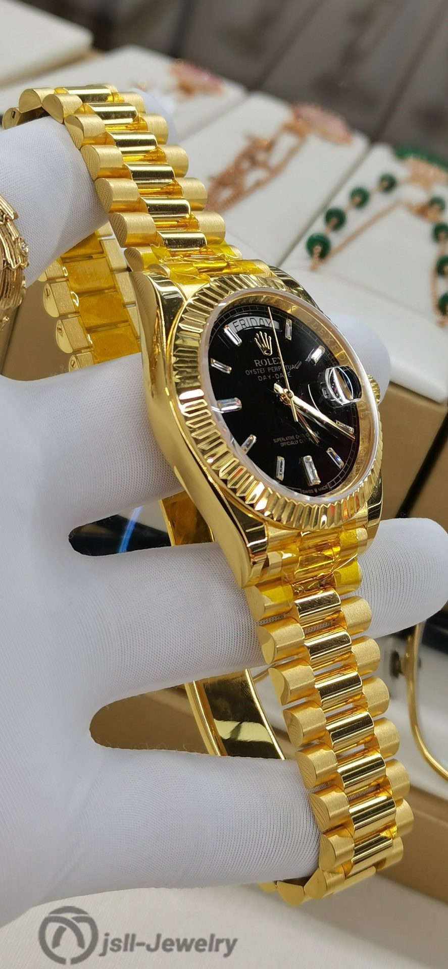 Jsll-Jewelry | Customer Order, Rock Sugar Black Watch (Gold plated)