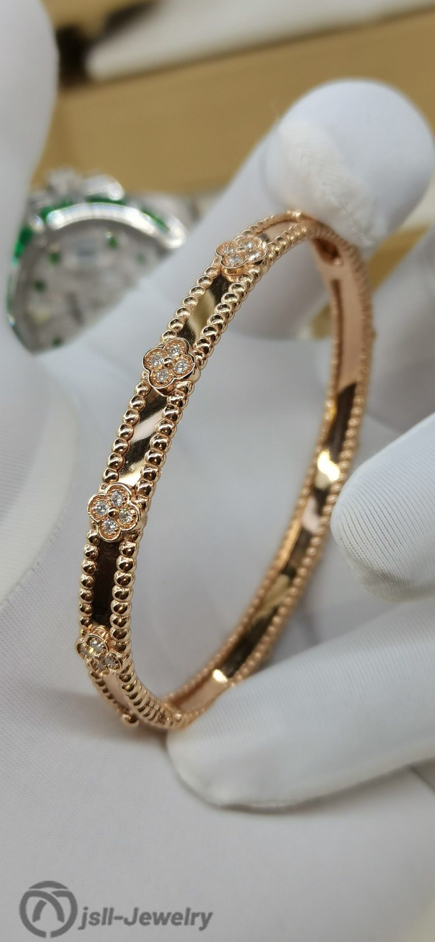 Jsll-Jewelry | 18-karat rose gold bracelet with all flowers and stars