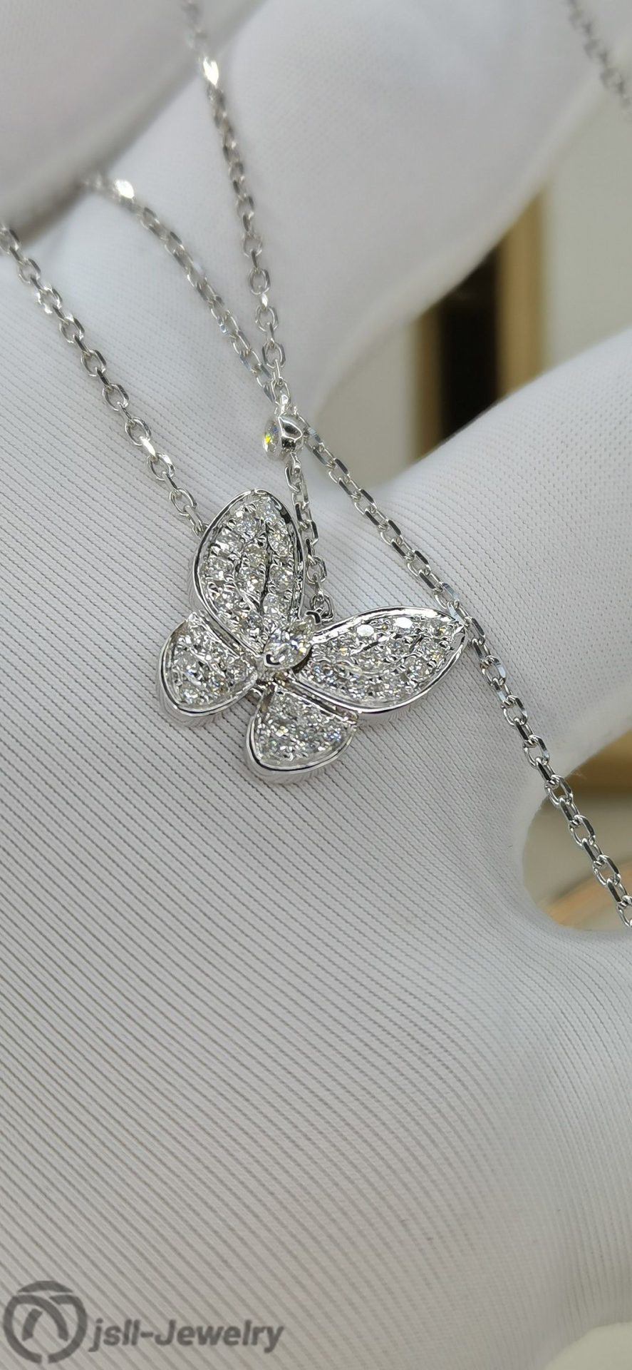 Jsll-Jewelry | 18K white gold studded with butterfly stars