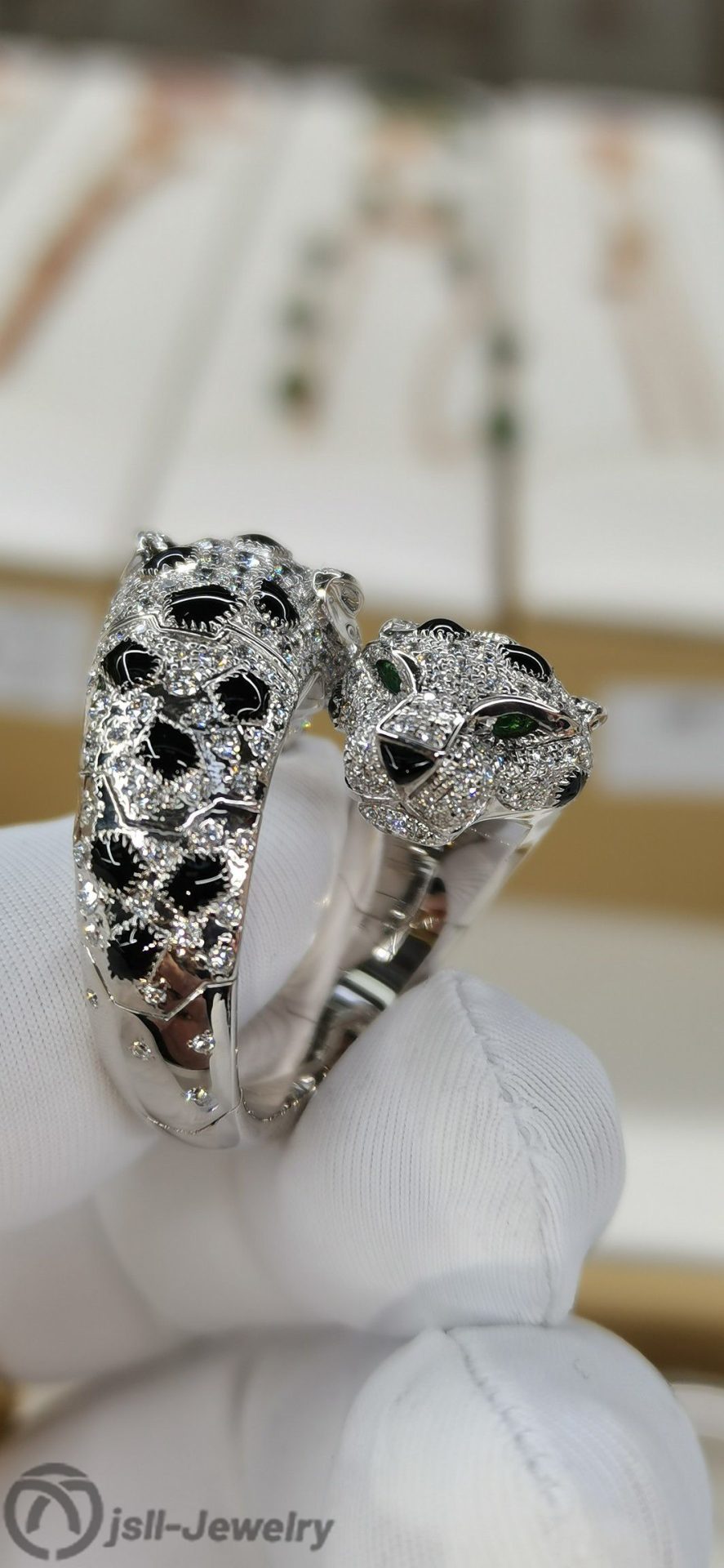 Jsll-Jewelry | Luxury double leopard diamond ring