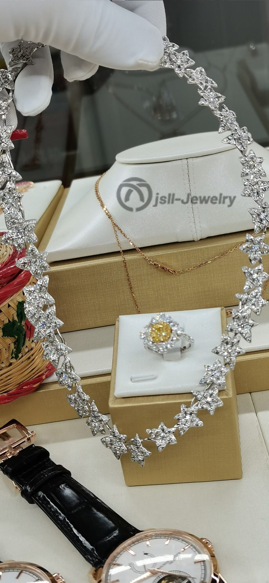 Jsll-Jewelry | 18K white gold necklace Full of Star Diamond Deluxe Edition