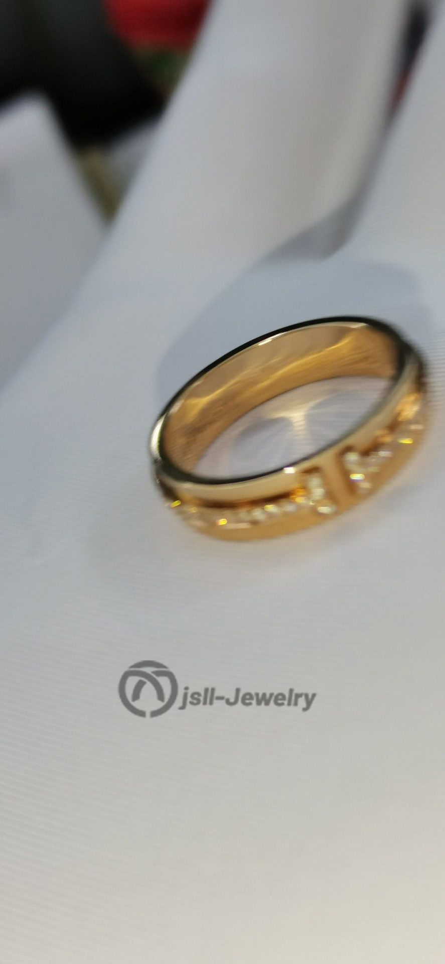 Jsll-Jewelry | 18K rose gold set with diamond ring