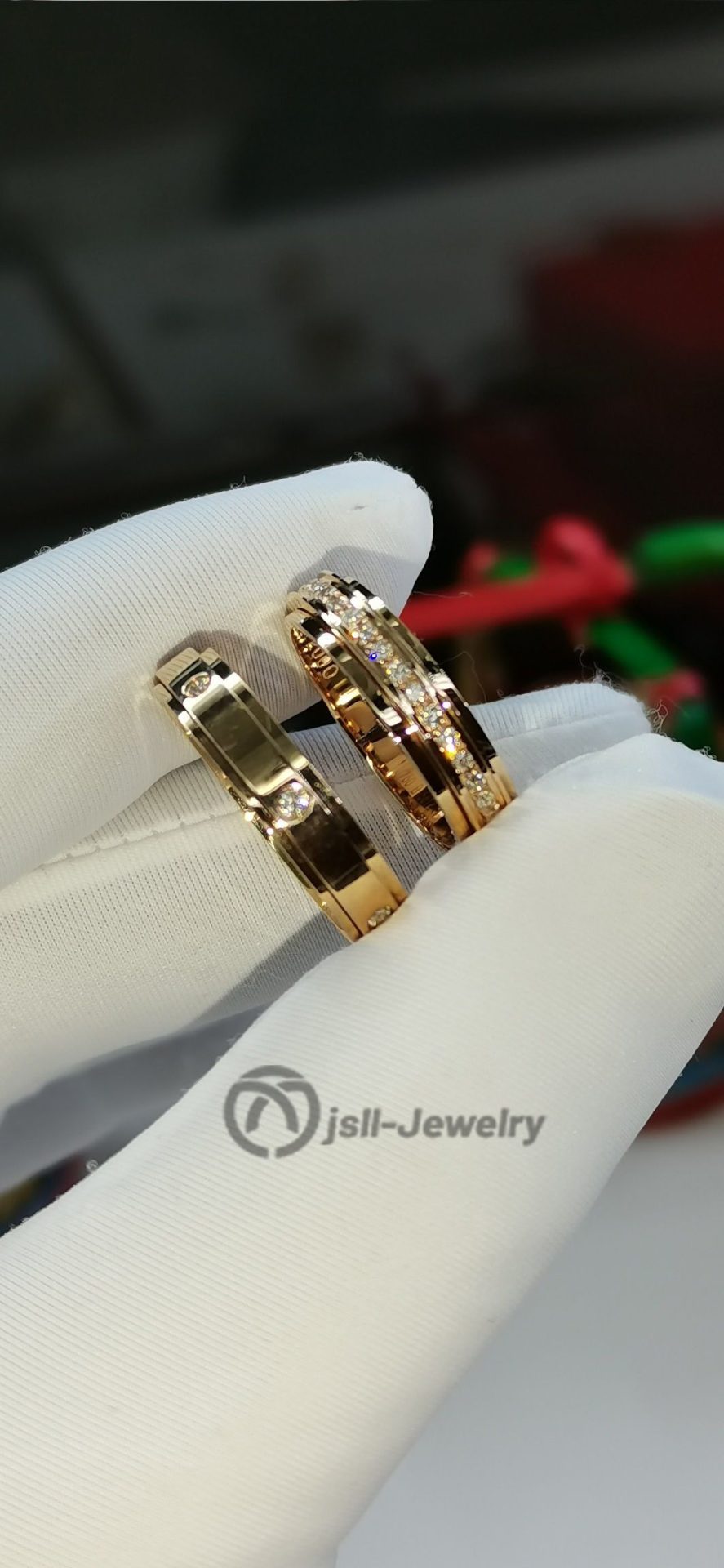 Jsll-Jewelry | 18K rose gold set with diamond ring