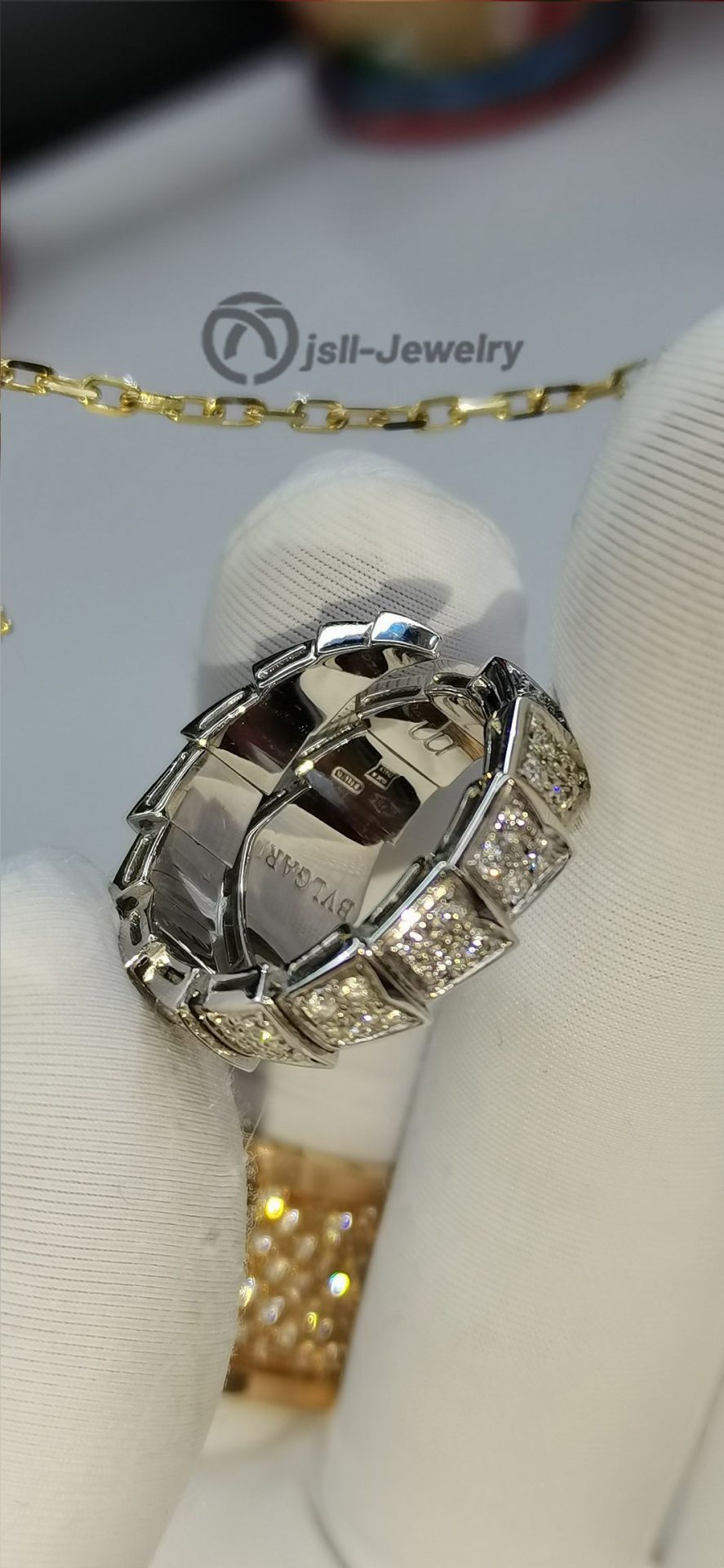 Jsll-Jewelry | 18K white gold ring with diamonds