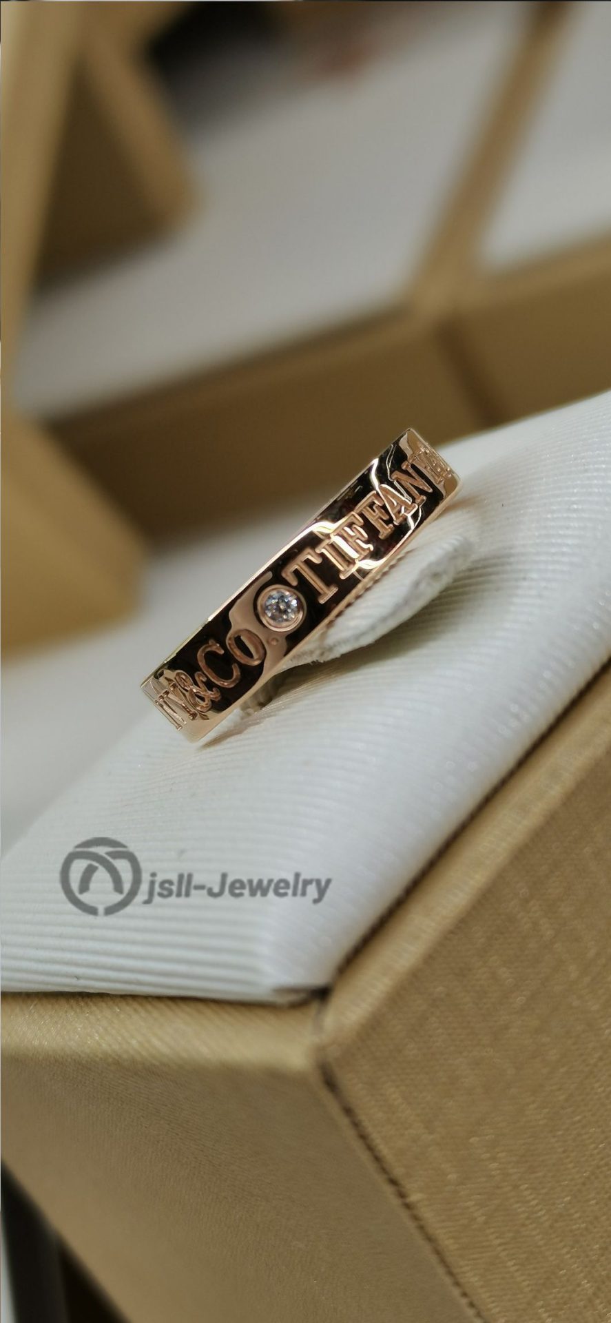 Jsll-Jewelry | 18K rose gold Classic LOGO diamond ring