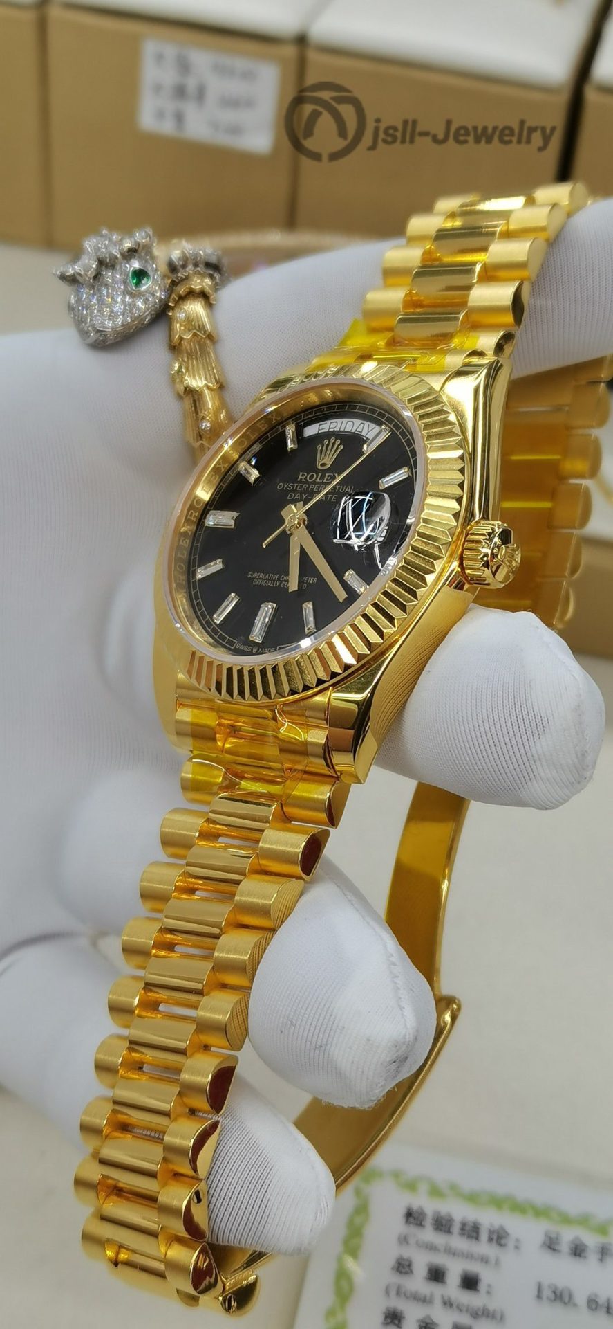 Jsll-Jewelry | Customer Order, Rock Sugar Black Watch (Gold plated)