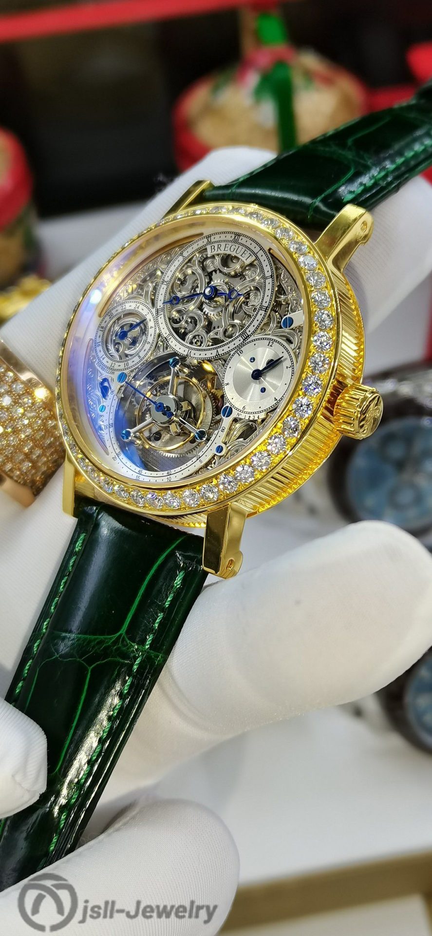 Jsll-Jewelry | Double Hollow manual Tourbillon Watch (Gold plated)