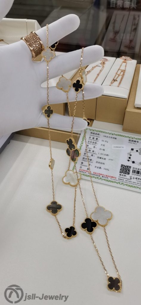 Jsll-Jewelry | 18K Gold Edition Lucky Large, small,16 floral sweater necklace