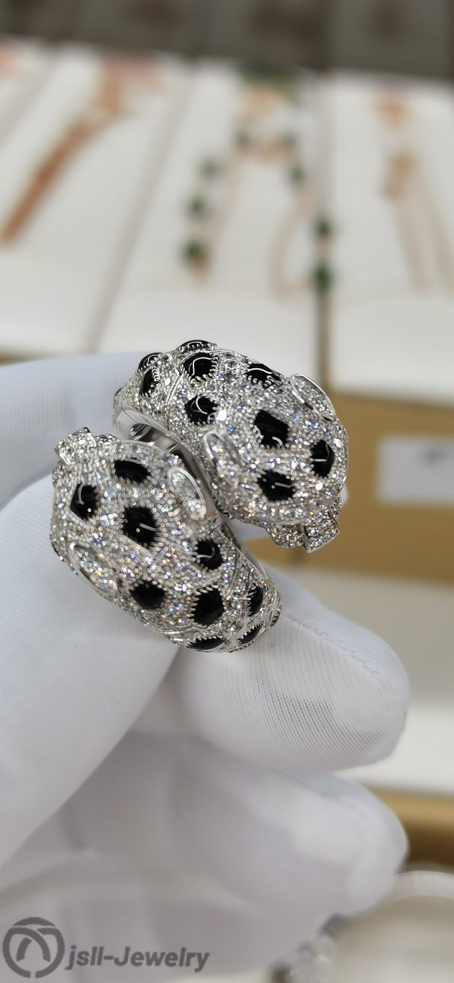 Jsll-Jewelry | Luxury double leopard diamond ring