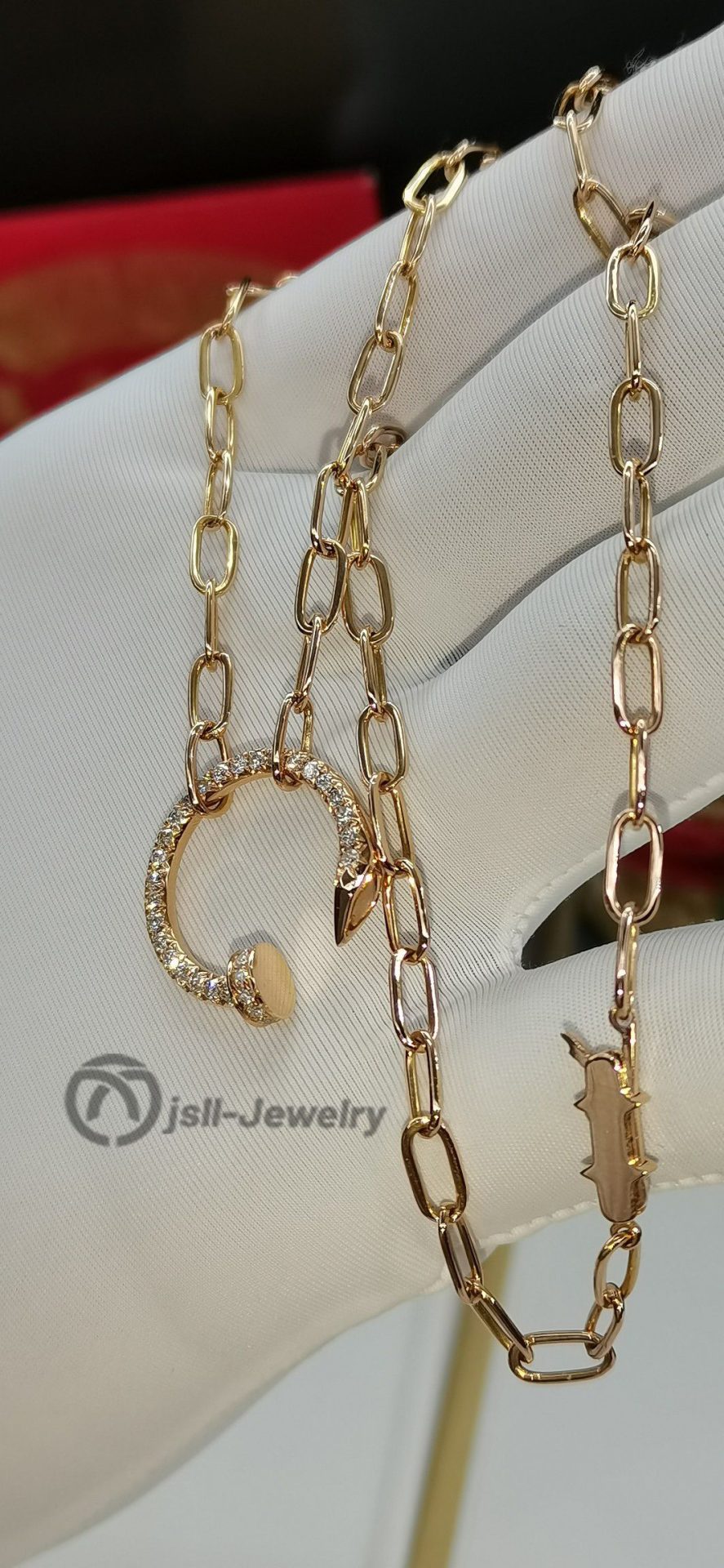 Jsll-Jewelry | 18K rose gold with diamondsnecklace