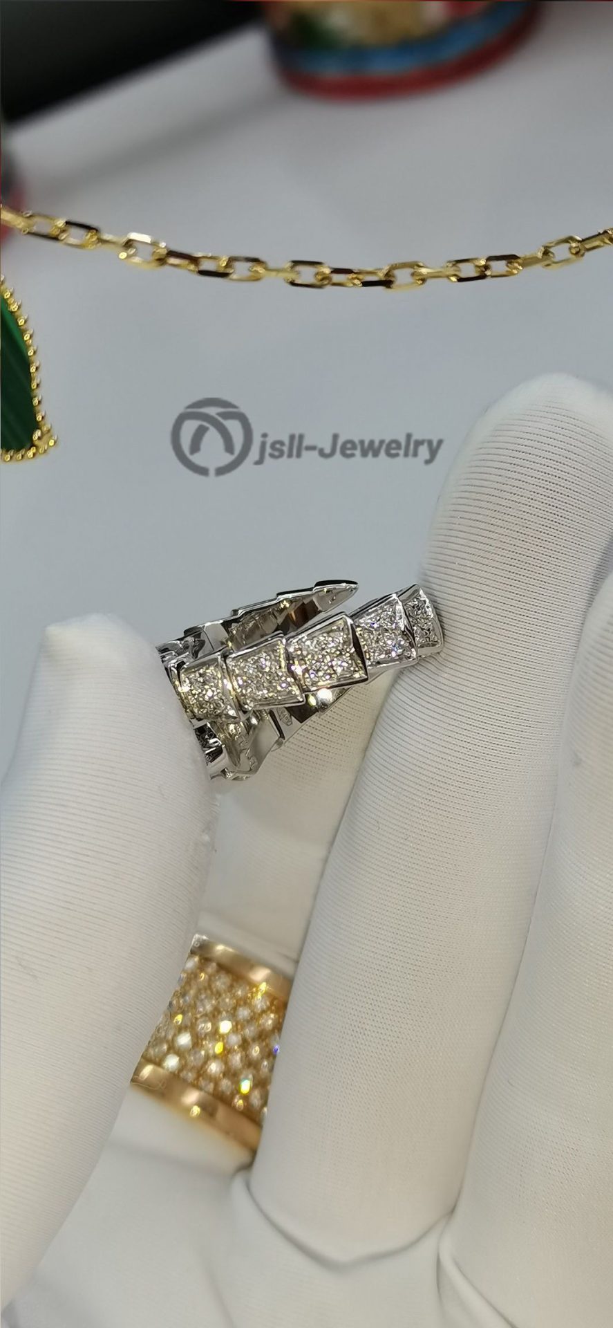 Jsll-Jewelry | 18K white gold ring with diamonds