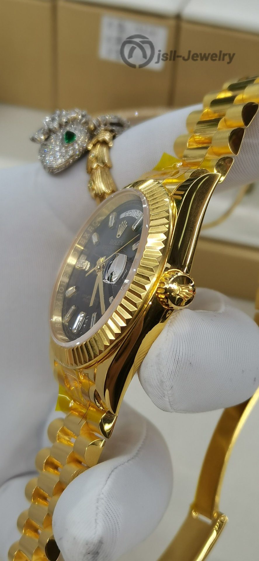 Jsll-Jewelry | Customer Order, Rock Sugar Black Watch (Gold plated)