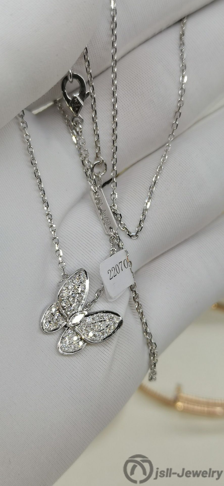 Jsll-Jewelry | 18K white gold studded with butterfly stars