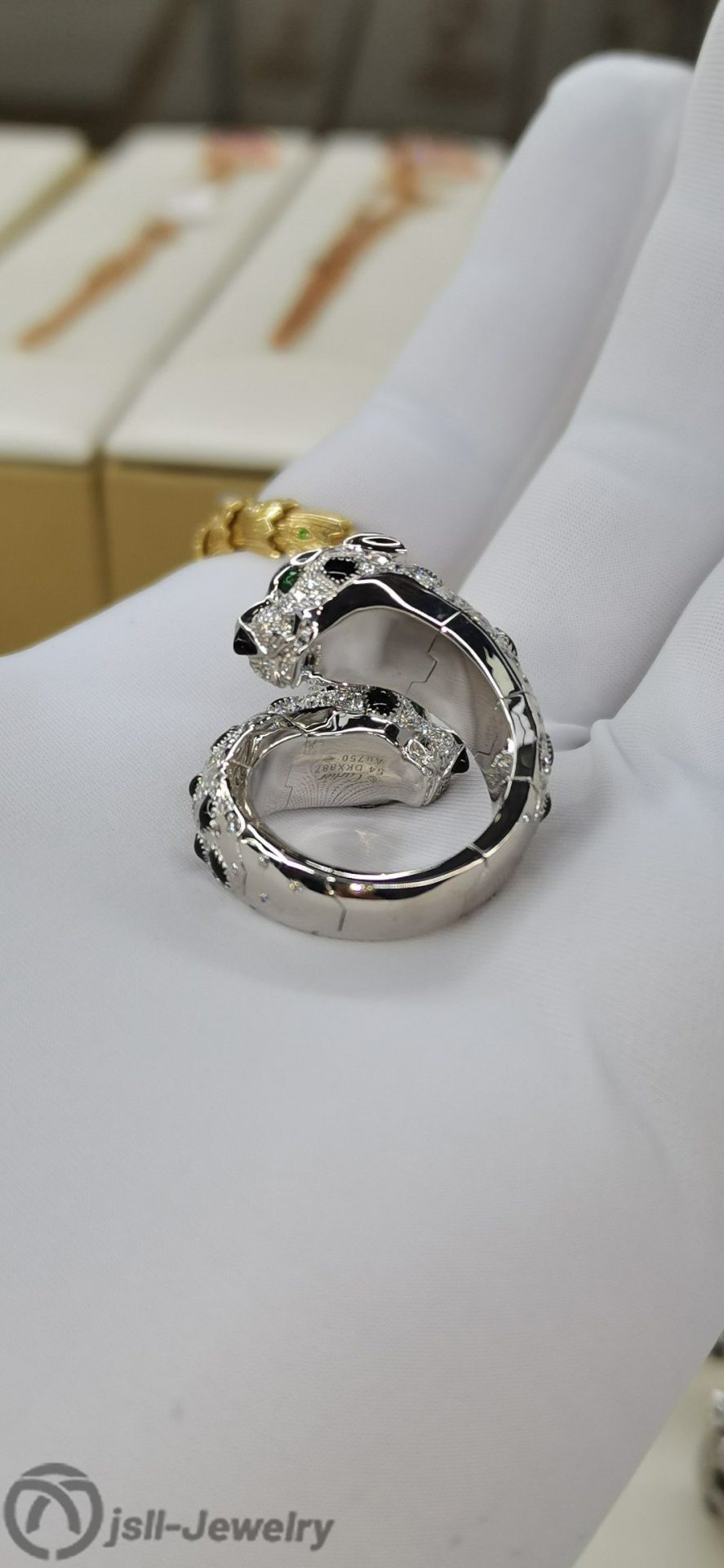 Jsll-Jewelry | Luxury double leopard diamond ring