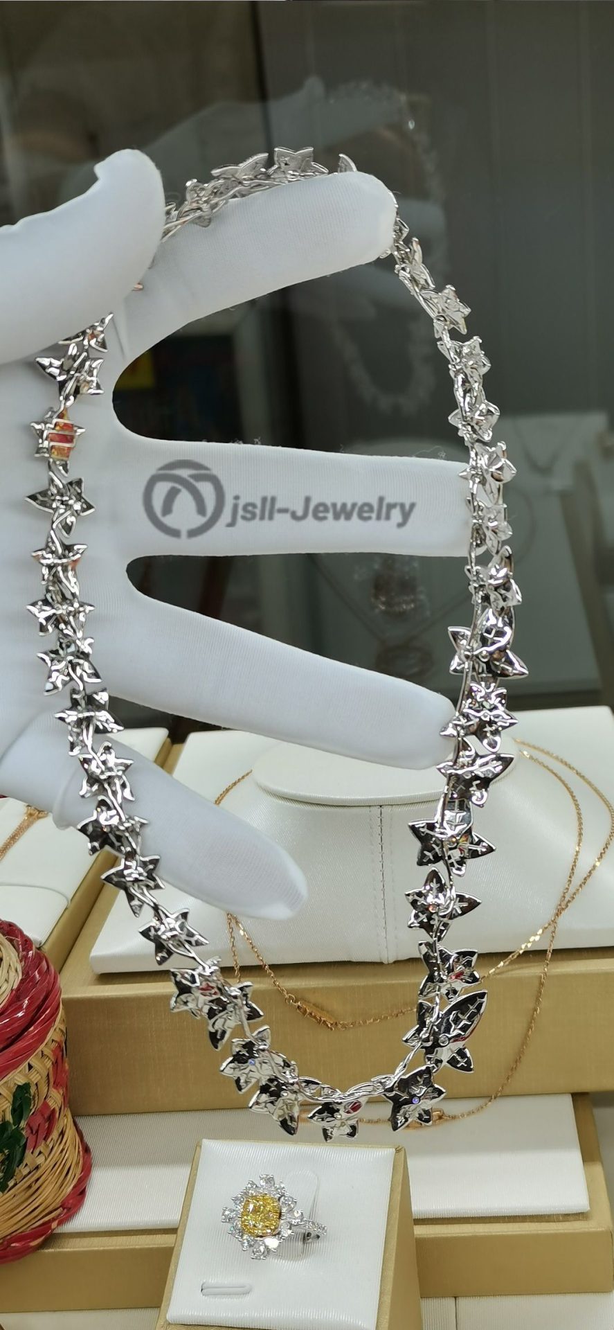 Jsll-Jewelry | 18K white gold necklace Full of Star Diamond Deluxe Edition