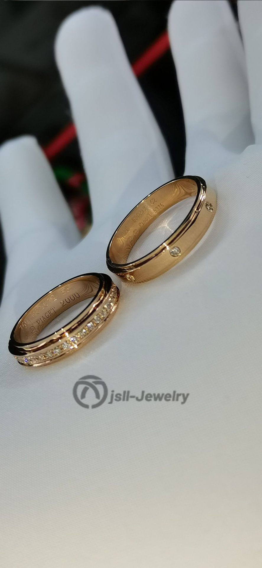 Jsll-Jewelry | 18K rose gold set with diamond ring