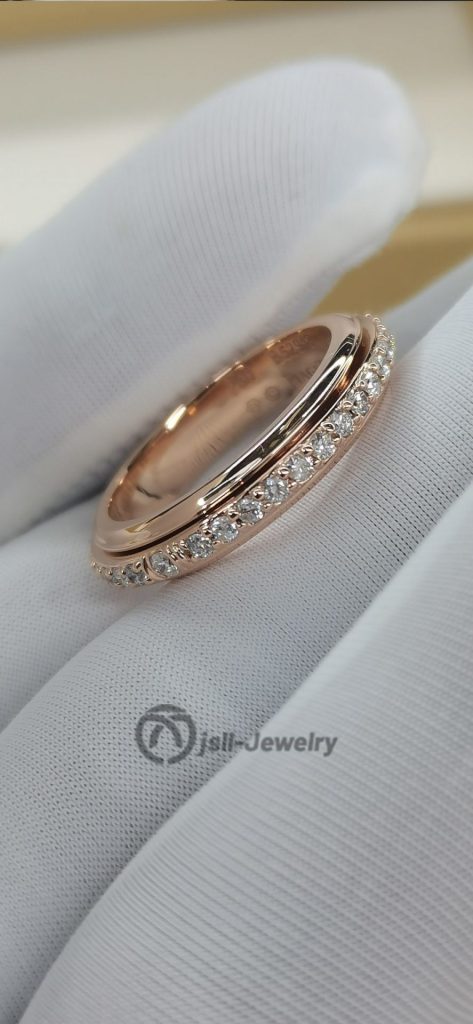 Jsll-Jewelry | 18K rose gold set with diamond ring