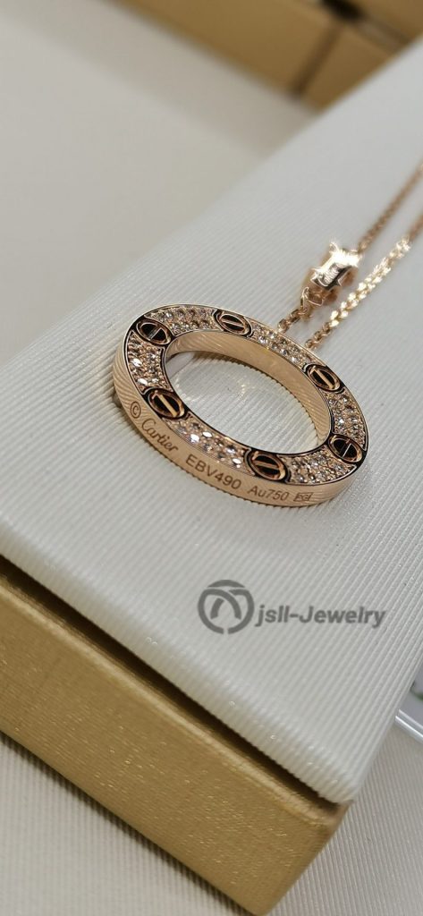 Jsll-Jewelry | 18K rose gold and diamond studded star necklace