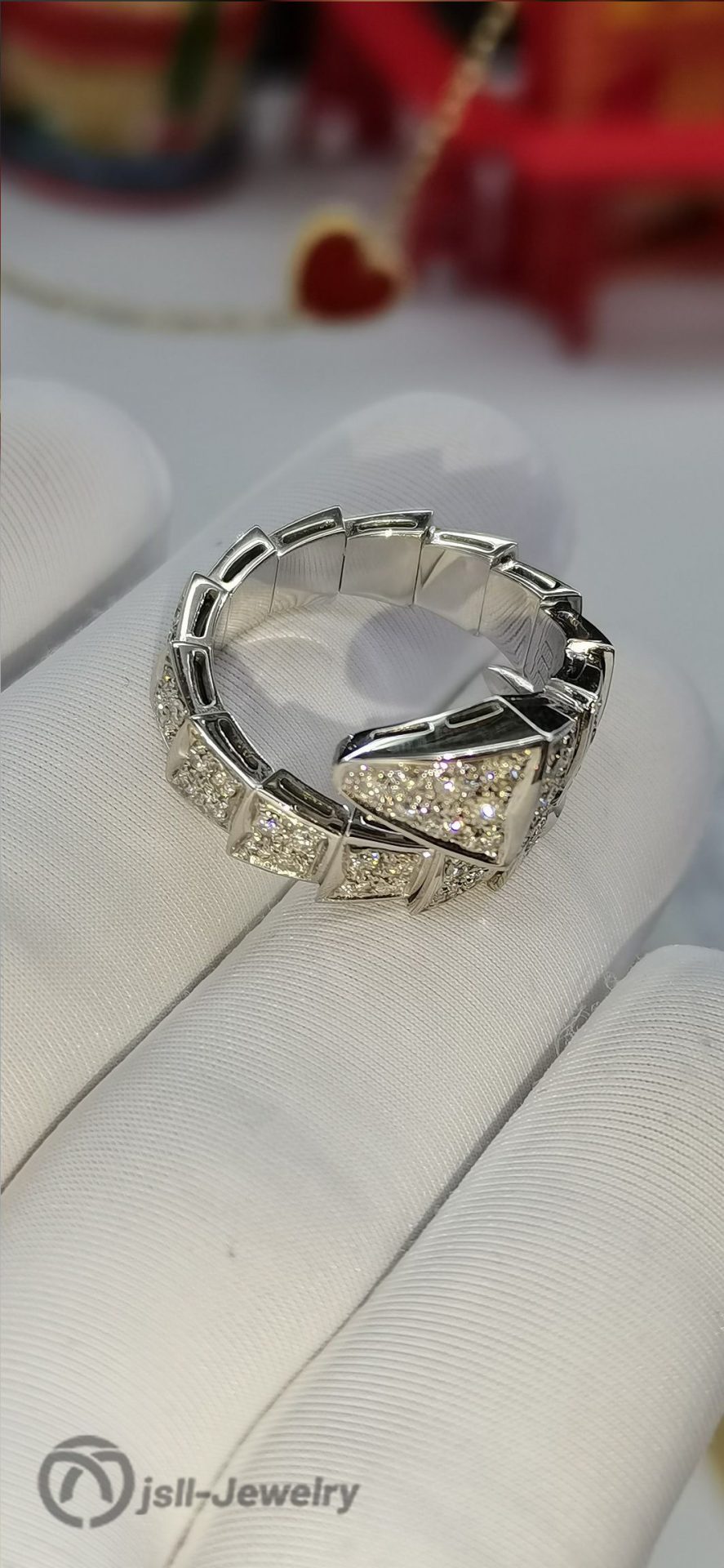 Jsll-Jewelry | 18K white gold ring with diamonds